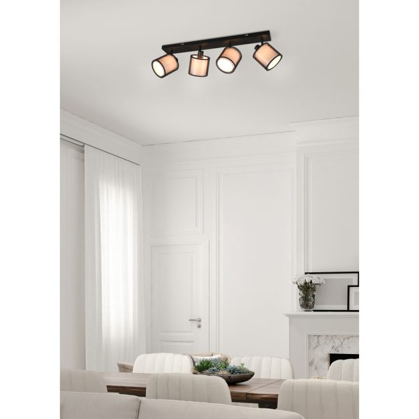 Spot Trio Leuchten Burton zwart