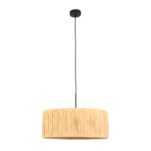 Steinhauer Sparkled light hanglamp – ø 50 cm – In hoogte verstelbaar – E27 (grote fitting) – naturel en zwart