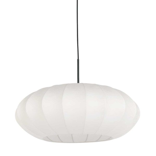 Steinhauer Sparkled light hanglamp – ø 60 cm – In hoogte verstelbaar – E27 (grote fitting) – wit en zwart