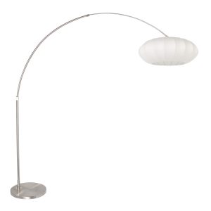 Steinhauer Sparkled light vloerlamp – Draai- en/of kantelbaar – E27 (grote fitting) – staal en wit