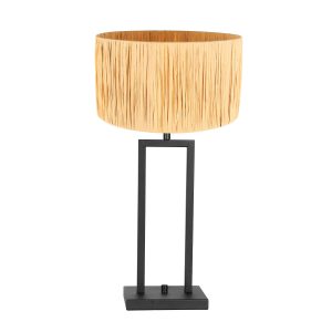 Steinhauer Stang tafellamp – ø 30 cm – E27 (grote fitting) – naturel en zwart