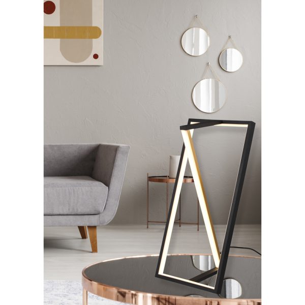 Tafellamp Trio Leuchten Edge zwart