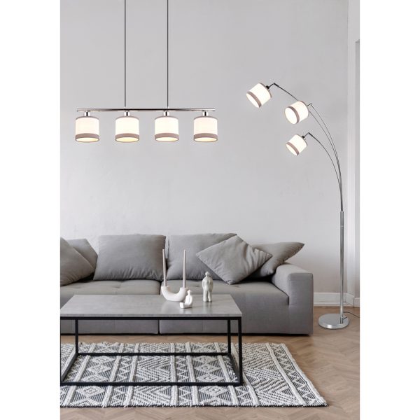 Vloerlamp Reality Davos chroom