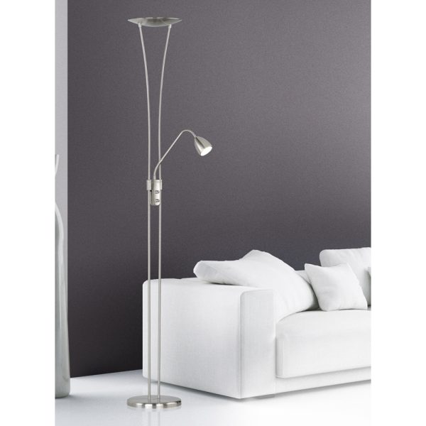 Vloerlamp Trio Leuchten Arizona nikkel