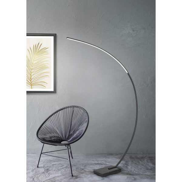 Vloerlamp Trio Leuchten Bangkok zwart