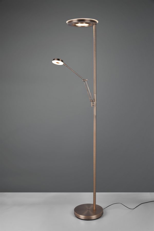 Vloerlamp Trio Leuchten Barrie oud brons