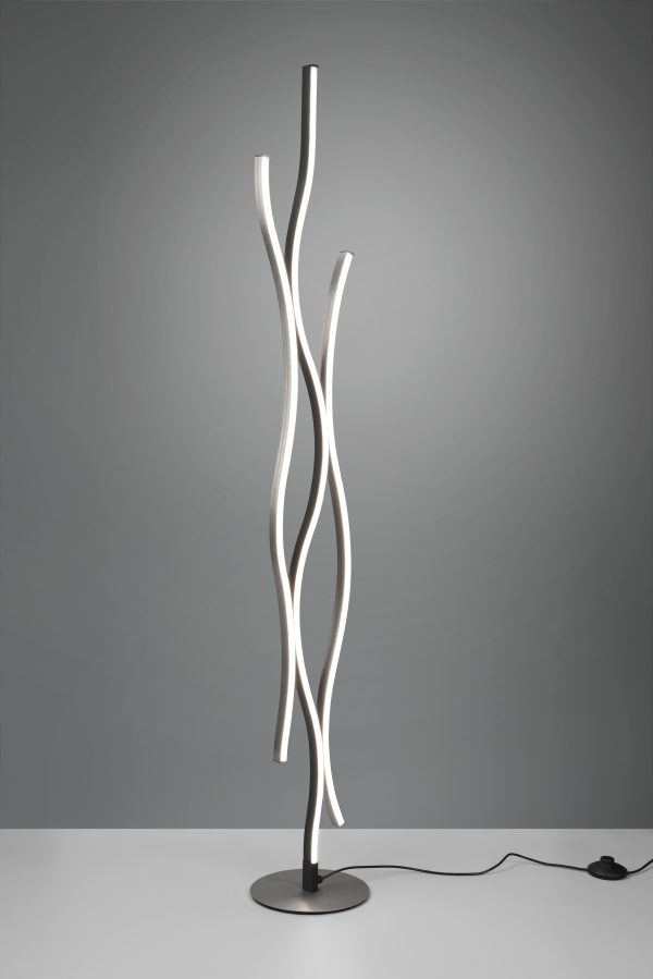 Vloerlamp Trio Leuchten Blaze aluminium