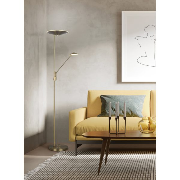 Vloerlamp Trio Leuchten Brantford oud brons