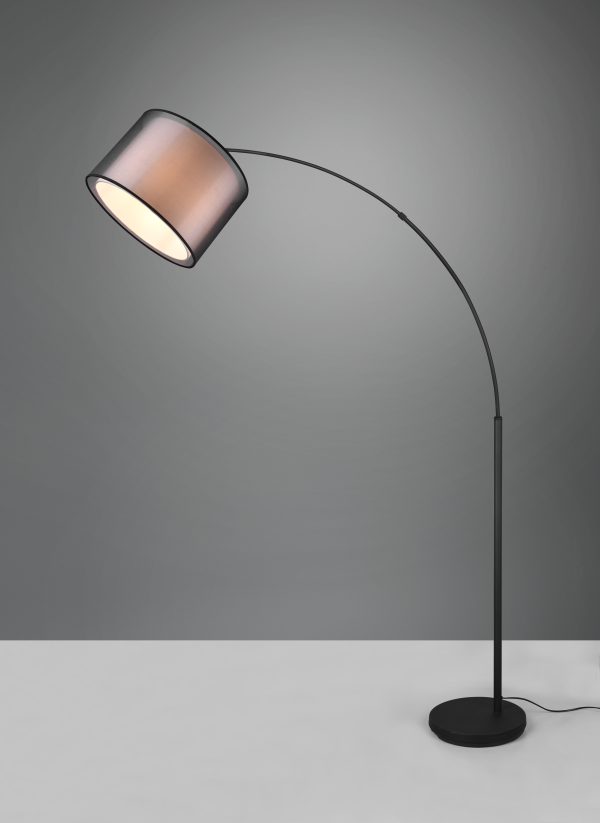 Vloerlamp Trio Leuchten Burton zwart - Image 2