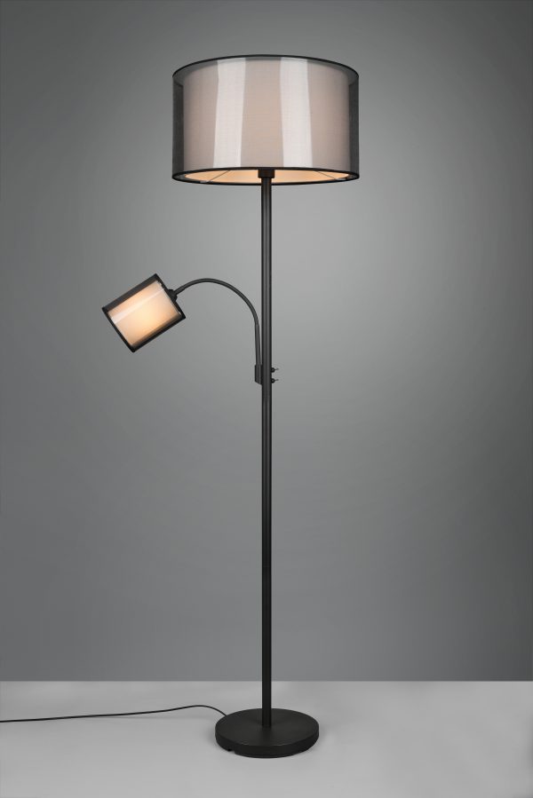 Vloerlamp Trio Leuchten Burton zwart - Image 2