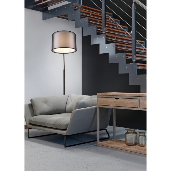 Vloerlamp Trio Leuchten Burton zwart - Image 5