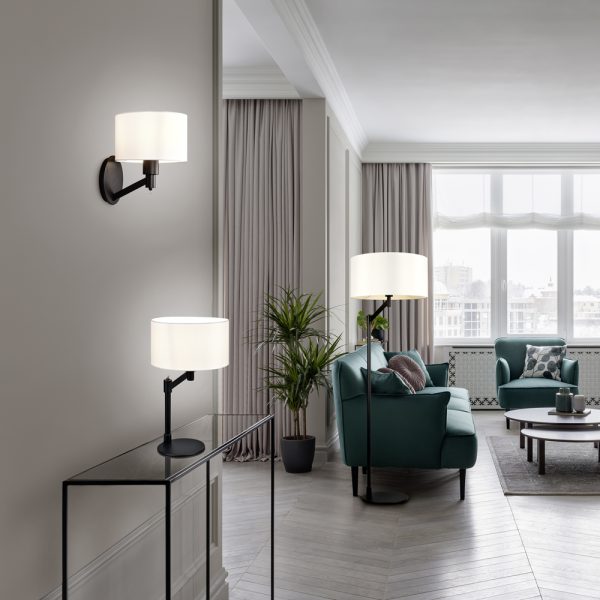 Vloerlamp Trio Leuchten Cassio zwart