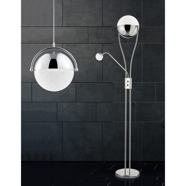 Vloerlamp Trio Leuchten Chris chroom