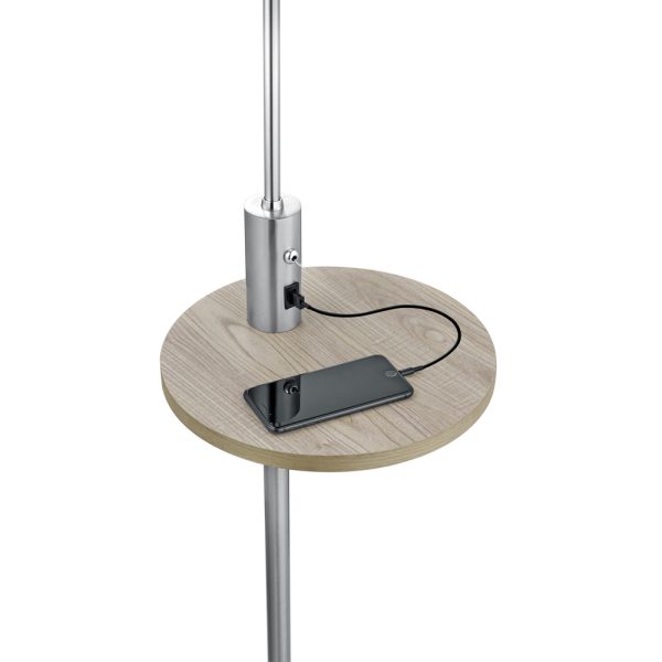 Vloerlamp Trio Leuchten Claas nikkel - Image 3