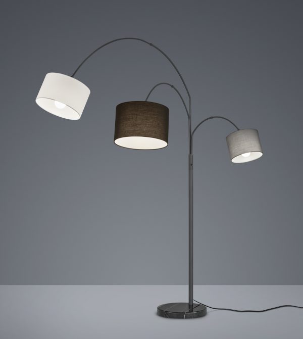 Vloerlamp Trio Leuchten Clark zwart