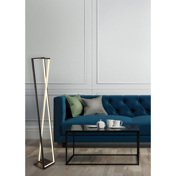 Vloerlamp Trio Leuchten Edge zwart