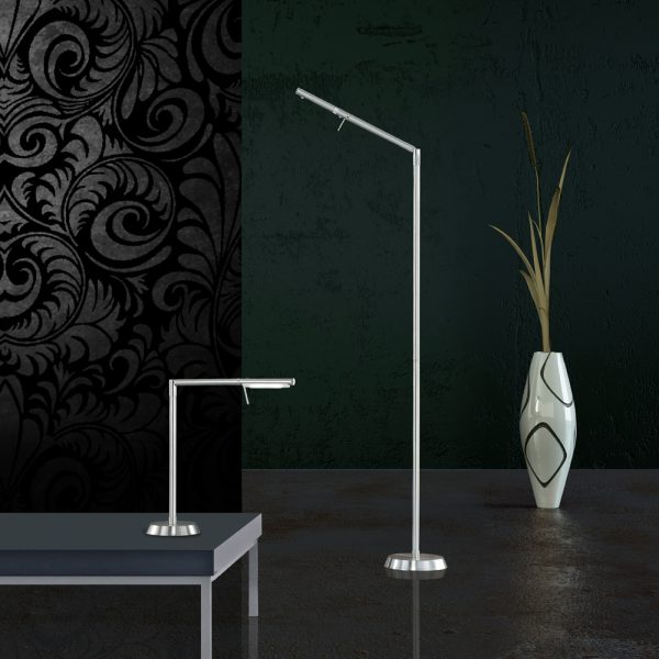 Vloerlamp Trio Leuchten Filigran nikkel - Image 2