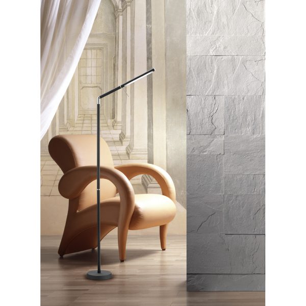 Vloerlamp Trio Leuchten Filigran zwart