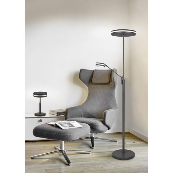 Vloerlamp Trio Leuchten Franklin antraciet