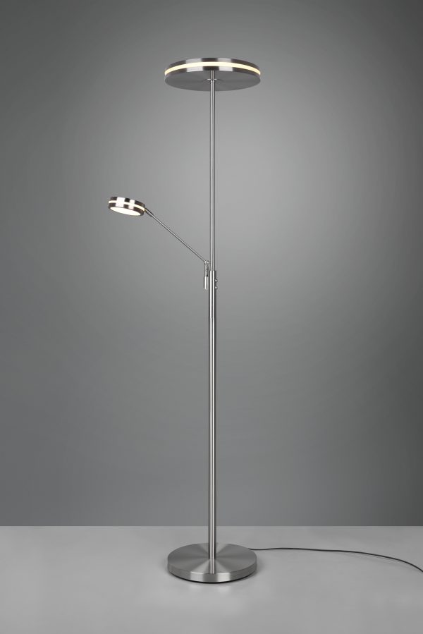Vloerlamp Trio Leuchten Franklin nikkel