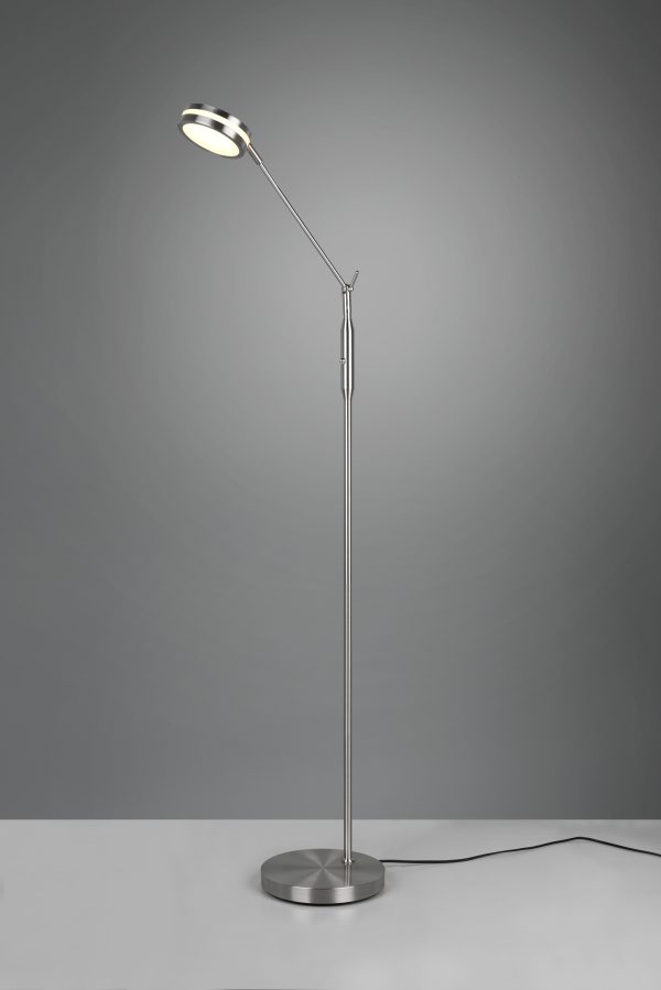 Vloerlamp Trio Leuchten Franklin nikkel