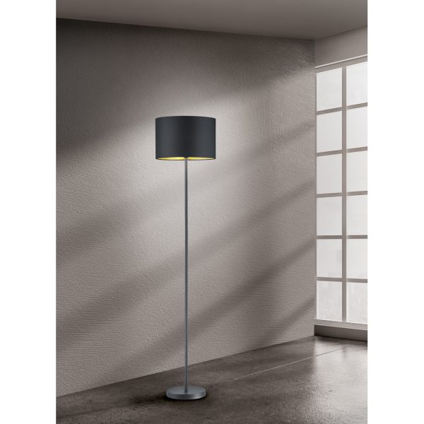 Vloerlamp Trio Leuchten Hostel zwart