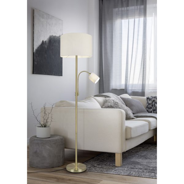 Vloerlamp Trio Leuchten Hotel messing - Image 5