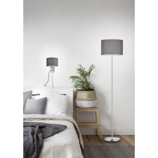 Vloerlamp Trio Leuchten Hotel nikkel - Image 3