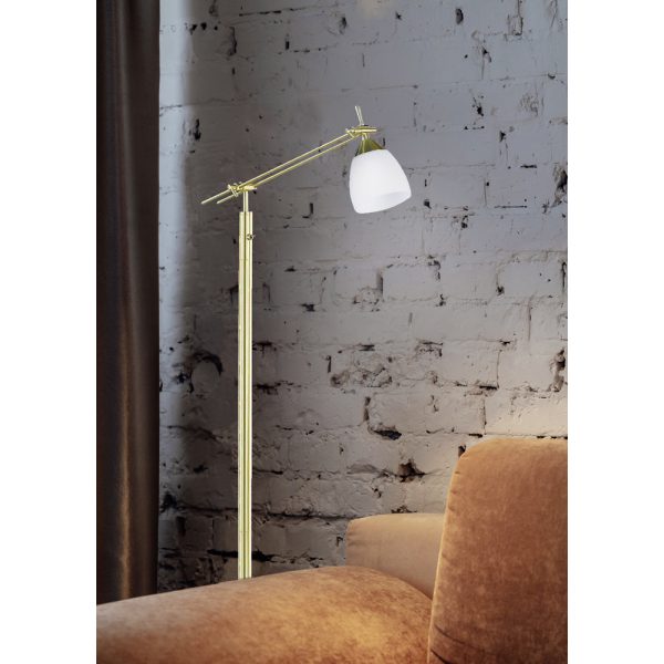 Vloerlamp Trio Leuchten Icaro messing