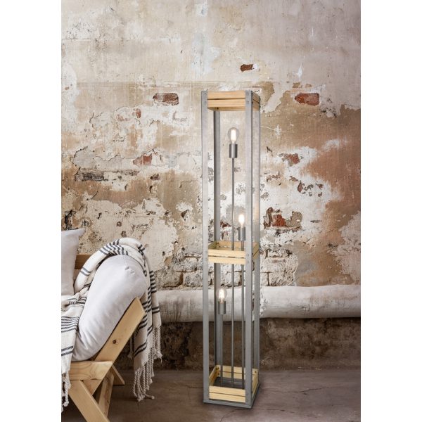 Vloerlamp Trio Leuchten Khan  nikkel