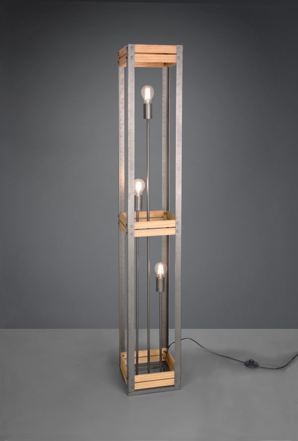 Vloerlamp Trio Leuchten Khan  nikkel - Image 2