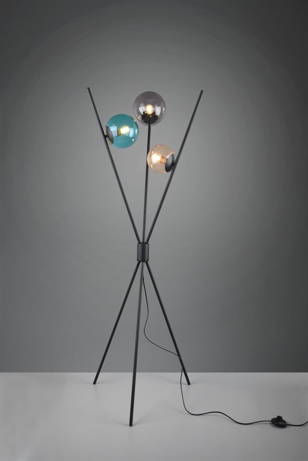 Vloerlamp Trio Leuchten Lance zwart - Image 2