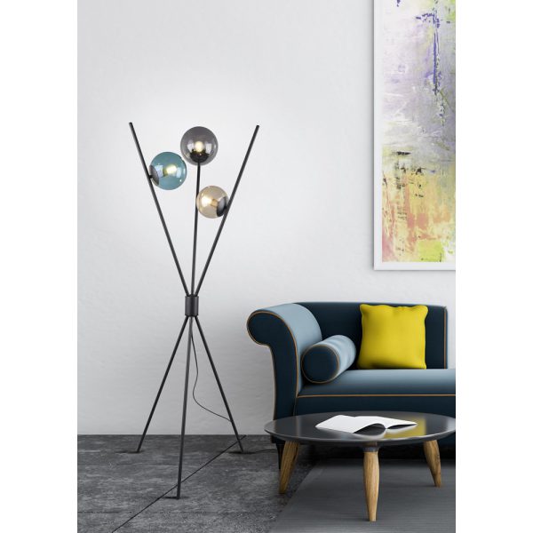 Vloerlamp Trio Leuchten Lance zwart - Image 3