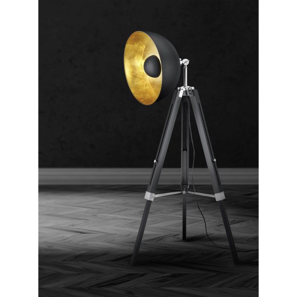 Vloerlamp Trio Leuchten Liège zwart - Image 2