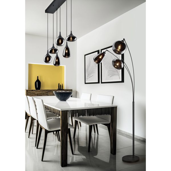 Vloerlamp Trio Leuchten Lumina zwart