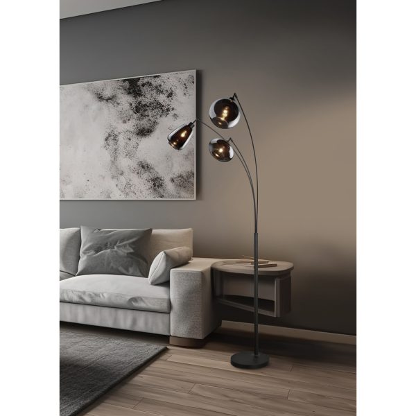 Vloerlamp Trio Leuchten Lumina zwart - Image 5