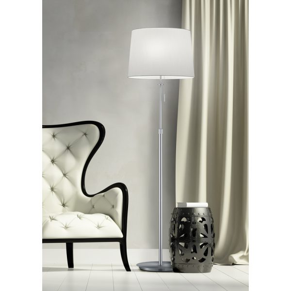 Vloerlamp Trio Leuchten Lyon nikkel