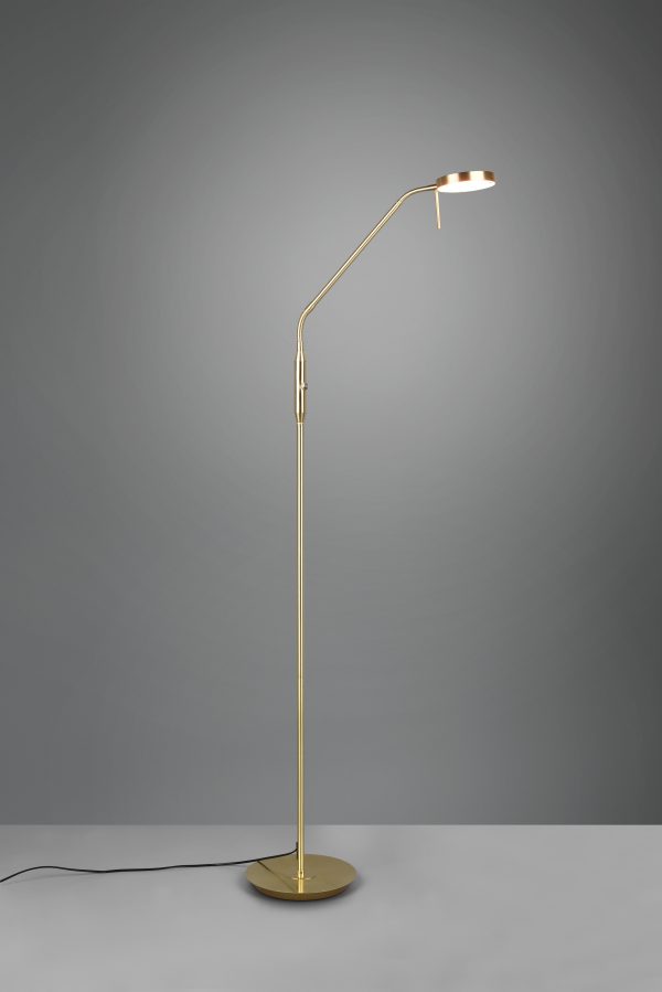 Vloerlamp Trio Leuchten Monza messing