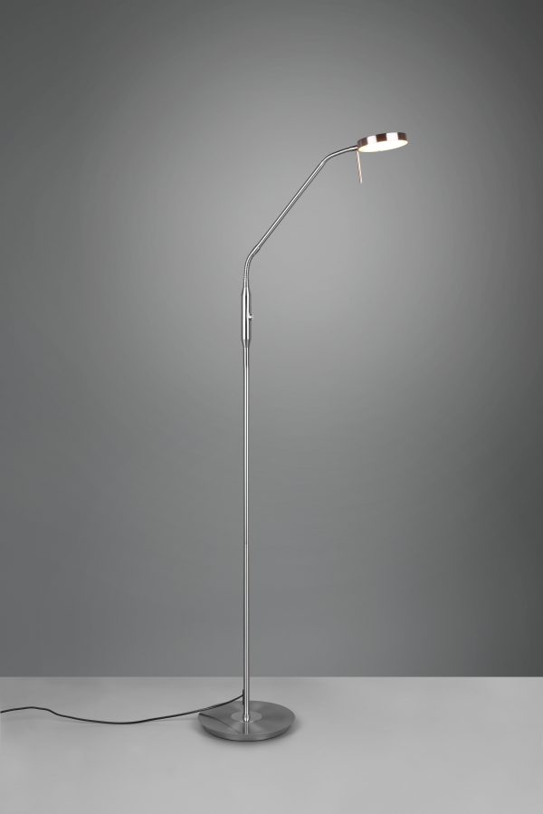 Vloerlamp Trio Leuchten Monza nikkel