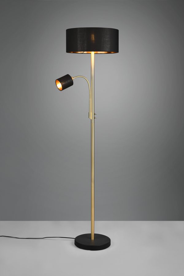 Vloerlamp Trio Leuchten Motel messing - Image 2