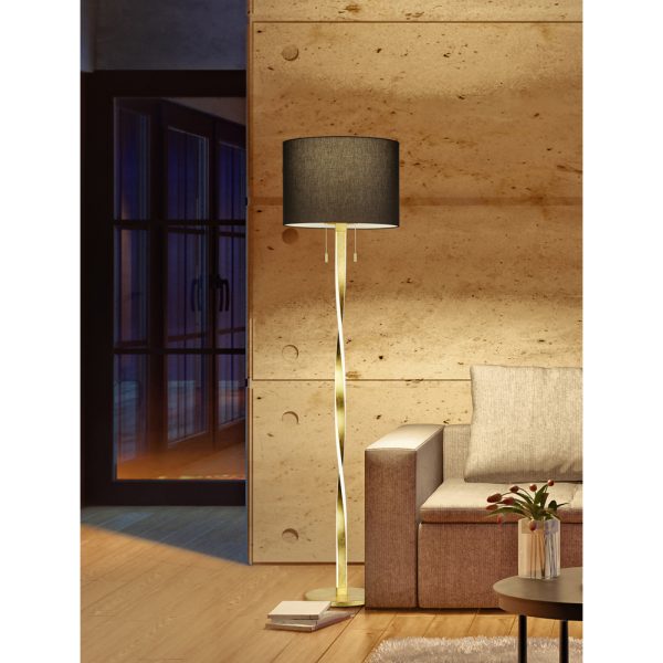 Vloerlamp Trio Leuchten Nandor goud - Image 5