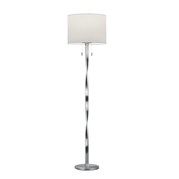 Vloerlamp Trio Leuchten Nandor nikkel