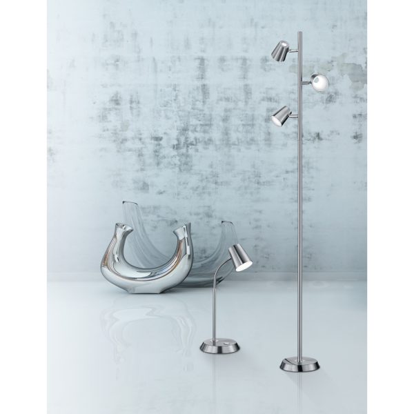 Vloerlamp Trio Leuchten Narcos nikkel - Image 2