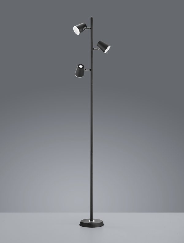 Vloerlamp Trio Leuchten Narcos zwart - Image 2