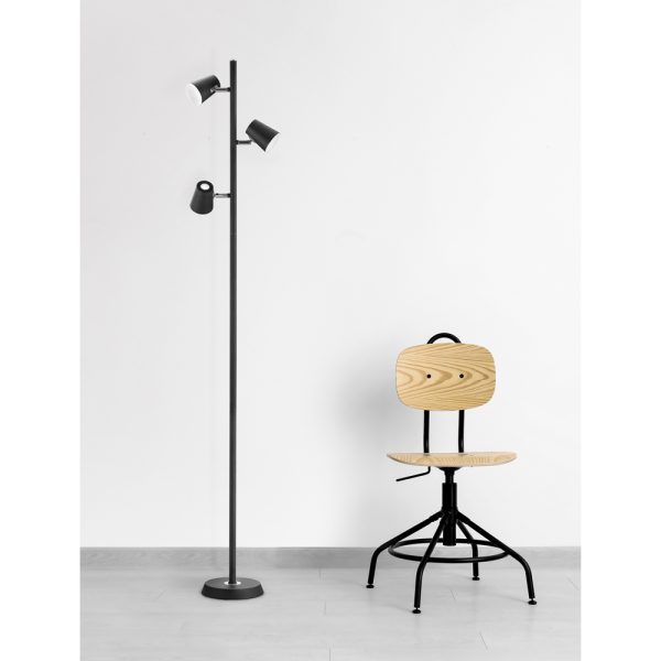 Vloerlamp Trio Leuchten Narcos zwart - Image 3