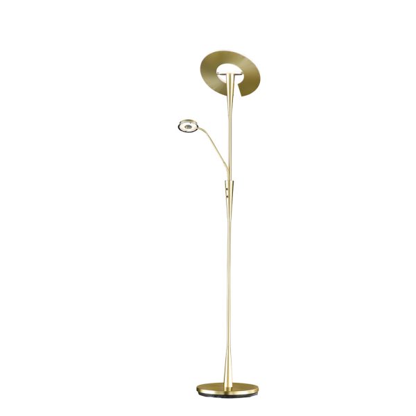Vloerlamp Trio Leuchten Quebec messing - Image 2