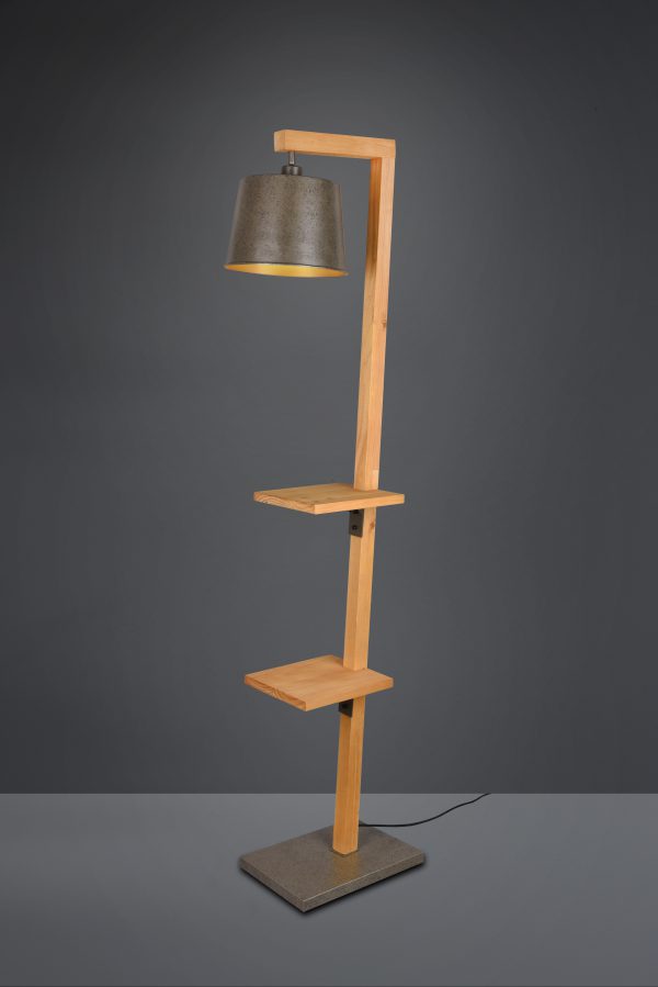 Vloerlamp Trio Leuchten Rodrigo hout - Image 2