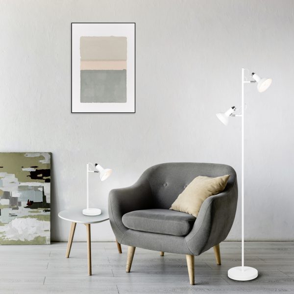 Vloerlamp Trio Leuchten Roxie wit