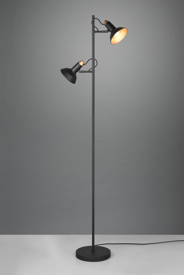 Vloerlamp Trio Leuchten Roxie zwart - Image 2