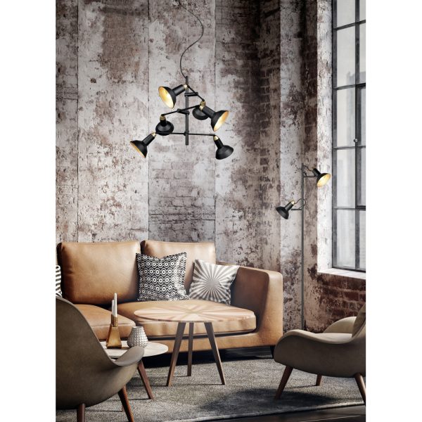 Vloerlamp Trio Leuchten Roxie zwart - Image 3